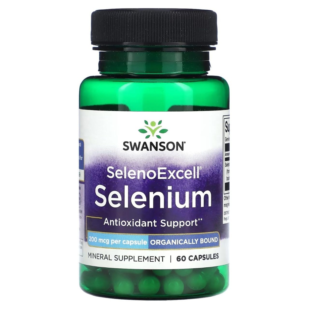 Swanson Selenoexcell Selenium 200 mikrog 60 kapselia