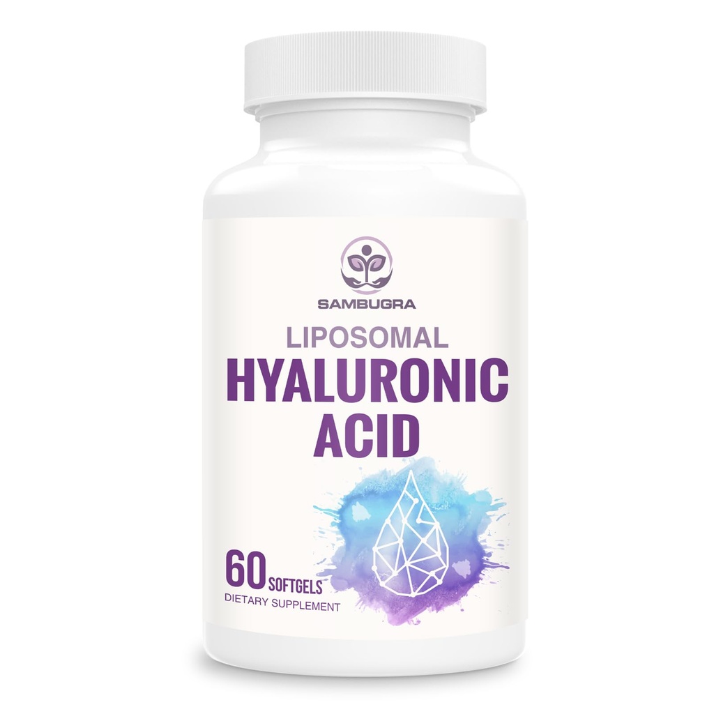 Liposomaalinen hyaluronihappo 1000 mg, korkea biologinen hyötyosuusHyaluronihappokapselit, ravintolisät Tuki iho ja luut, 60 kapselia