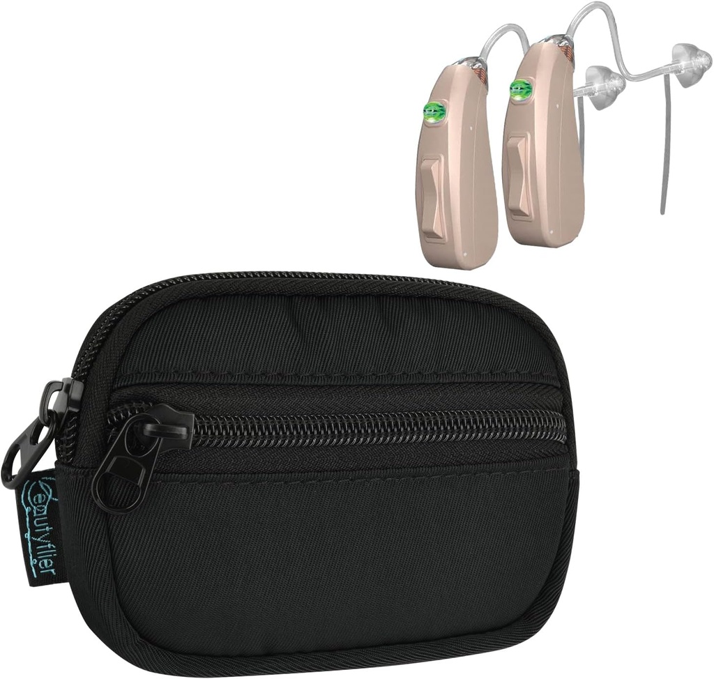 Beautyflier kuulolaite Pouch, kuulolaite tapauksessa taskukoko, kuulovahvistin kantolaukku, Cochlear Implant lisävarusteet, kuulolaite Minilompakko laukku (Asia vain)