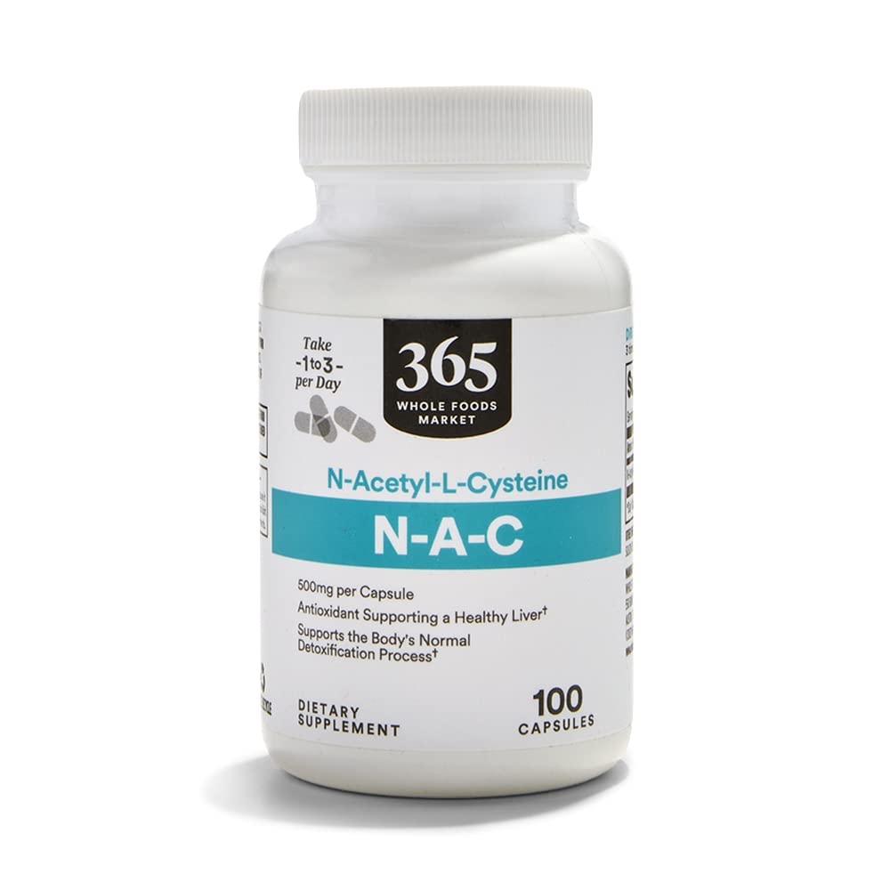 365 av Whole Foods Market, N-Acetyl L-Cysteine 500mg, 100 Count