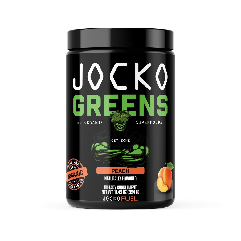 Jocko Fuel Daily Greens Powder - Premium Organic Greens Superfood Powder för Gut Health, Digestion, Bloating, Immune Support med Spirulina, Chlorella, Digestive Enzymes och Probiotics - 30 portioner