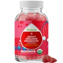 Hälsosam gutprobiotiska gummies för vuxna - organisk probiotika för gut hälsa upprörd magbefrielse och immunstöd - Digestive Health Chewable Probiotic Gummies för kvinnor och män - 5 miljarder CFU