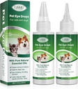 Silmätipat koirille ja kissoille, hellä Formula Dog Eye Drops, Flush & Soothe Eye Ärsytys Tukee silmät infektio Räjähdys silmänpuhdistus, - lemmikkisilmän hellähoito täydentää kissat tippa silmät - 4.04 fl oz