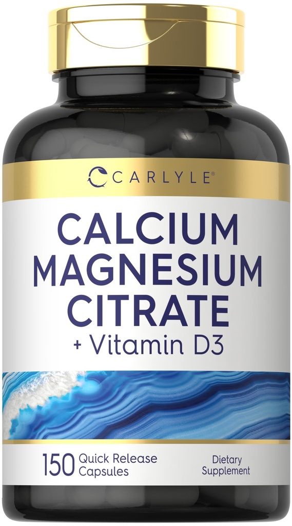 Carlyle Kalsium Magnesium Sitraatti D3- vitamiinilla 150 kapselia
