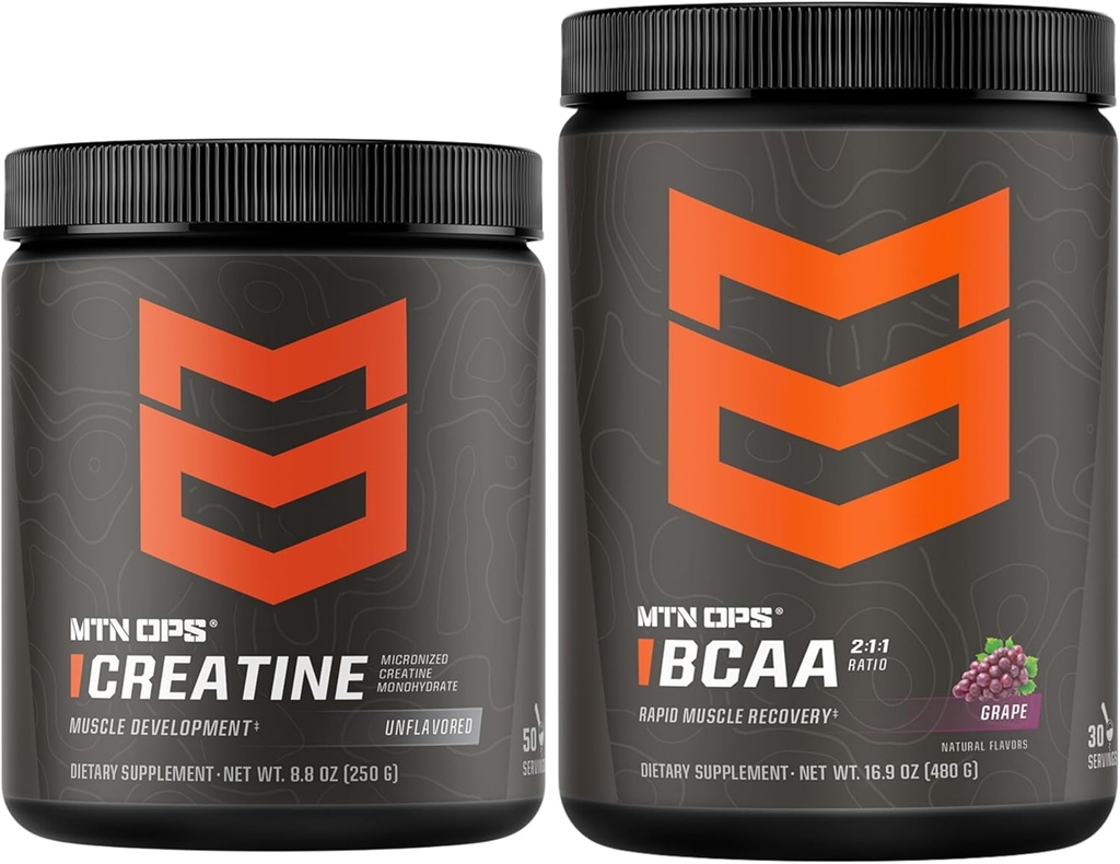 MTN OPS Kreatiini + BCAA Aminohapot Rypäle Bundle