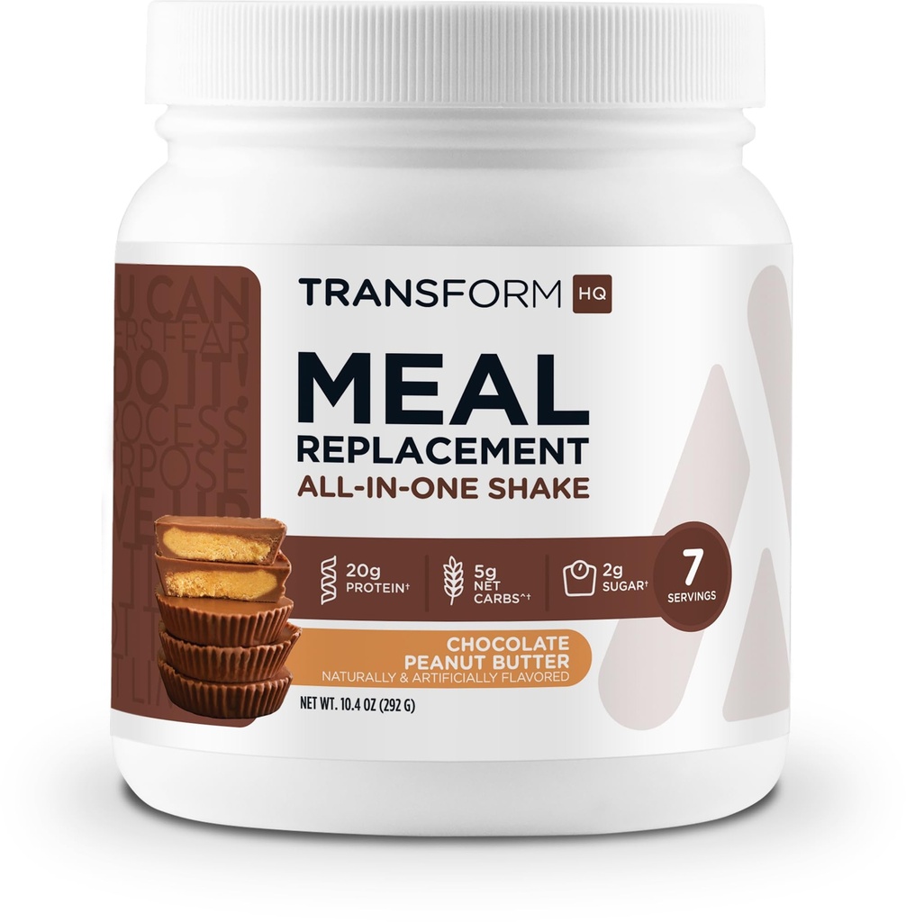 TransformHQ Ateriankorvike Shake Powder 7 Tarjoukset (Chocolate Peanut Butter) - Gluteeniton, ei-GMO