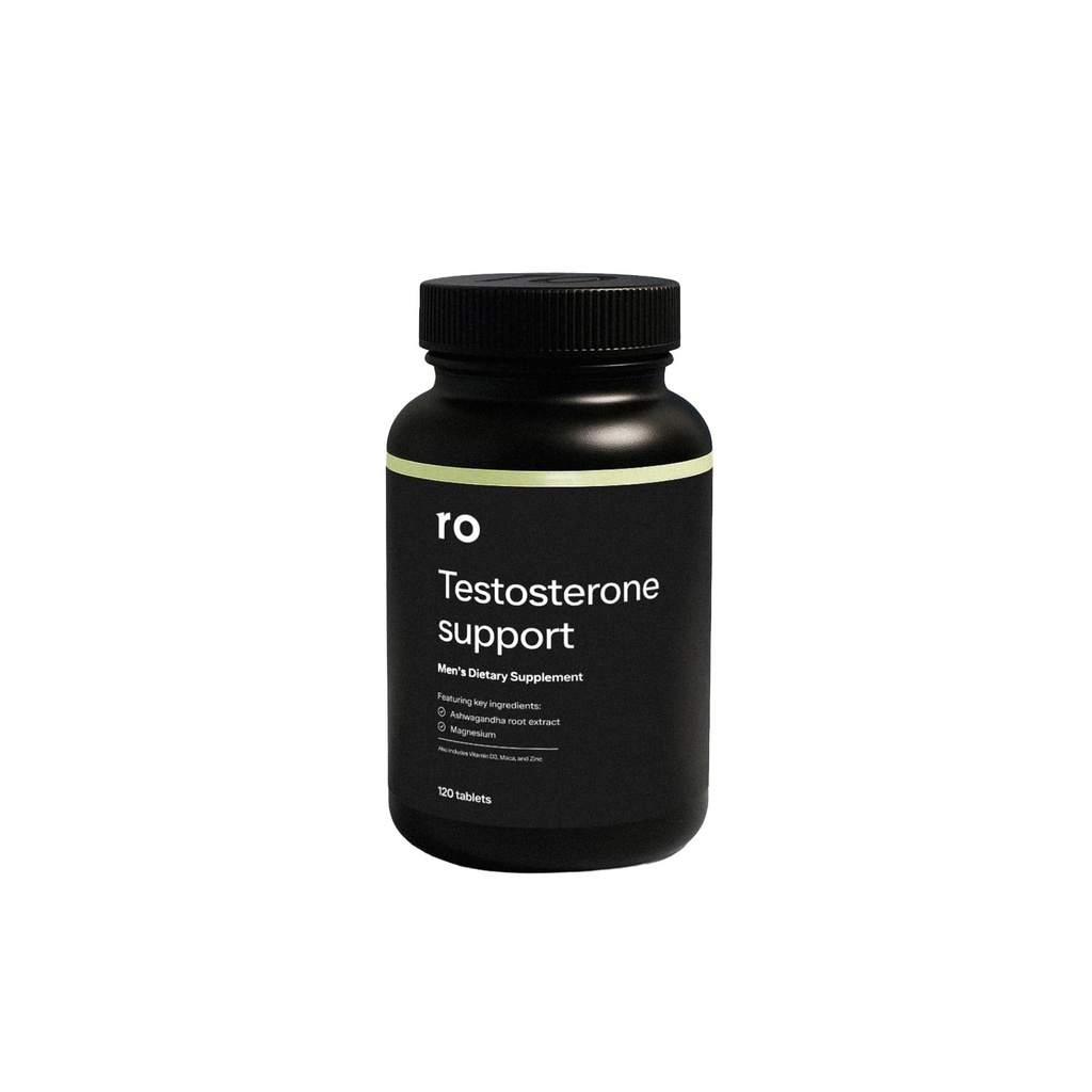Ro testosteron stöd för män | Daglig näringstillskott med Ashwagandha för att stödja hälsosam testosteronnivåer och magnesium för att främja muskelhälsa | (120 tabletter)