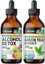 BIO KRAUTER Alkoholi Detox Tincture 4 Fl. Oz. & Green Tea Extract Tincture 4 Fl. Oz.