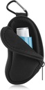 Astma Inhaler Holder Skydda Portable Bag Carrying Holder Neoprene Travel Inhaler Mini Bag för L-formad Inhaler, Inhaler Inte Inkluderad (Black)