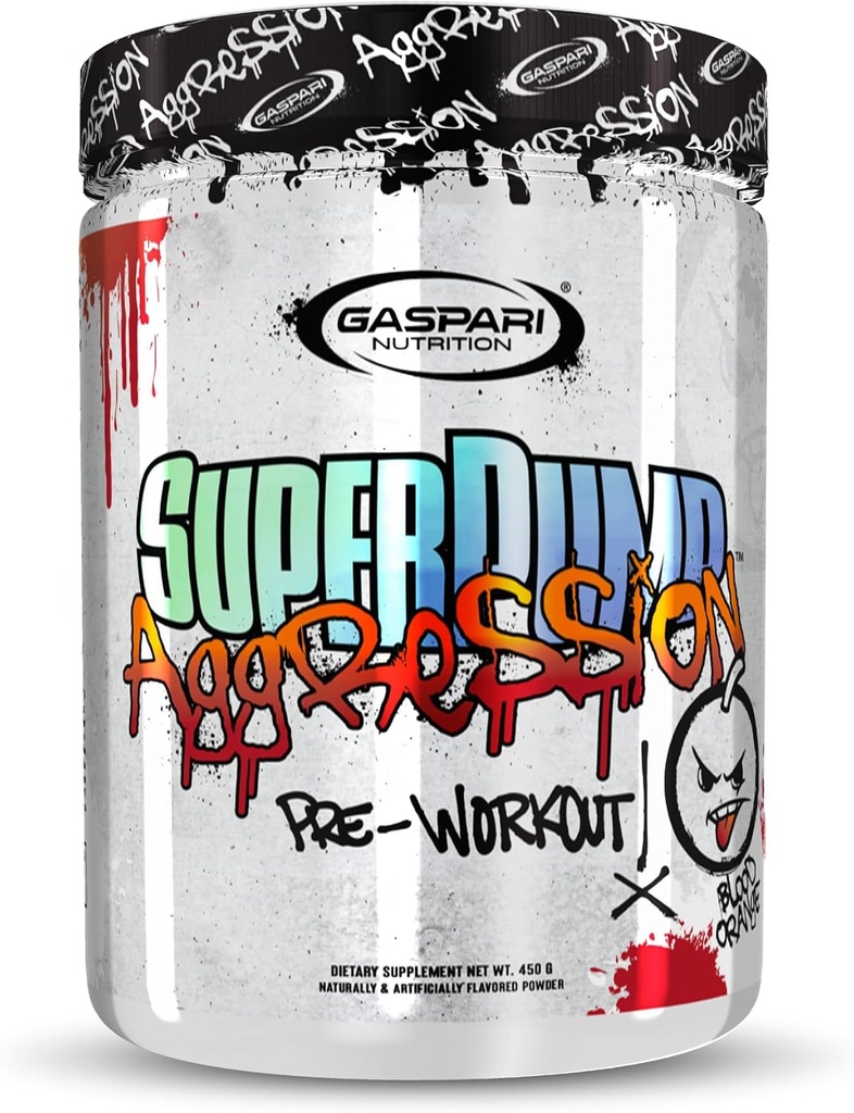 Gaspari Nutrition Super Pump Aggressio Esityö: Energia, Focus, Endurance ja Recovery, kanssa Creatiini ja kofeiini (25 tarjoilut, Blood Orange)