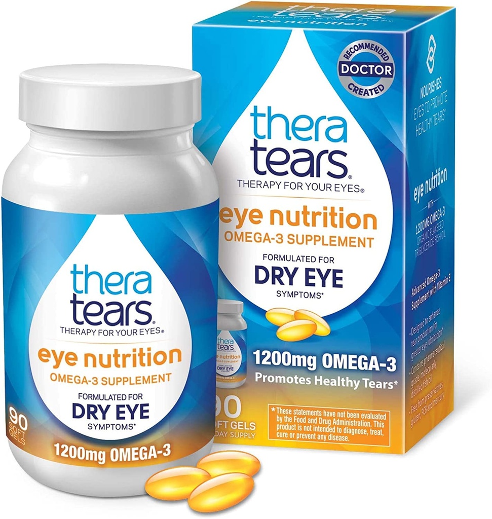Theratears Nutrition 1200 mg Omega-3 Supplement 90 kapselia (2 pakkaus)