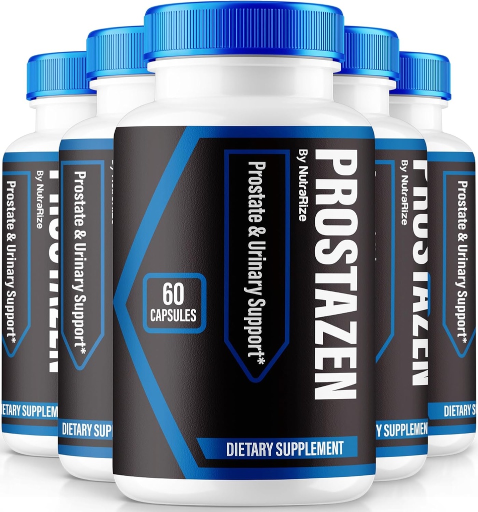 NutraRize (5 Pack) Prostazen kapselit, viralliset Prostazen pillereitä tukea Eturauhasten terveys, Prostazen Plus Premium Formula, Prostazen for Terve Prostate, Prosta Zen Pastillas Review (300 kapselia)