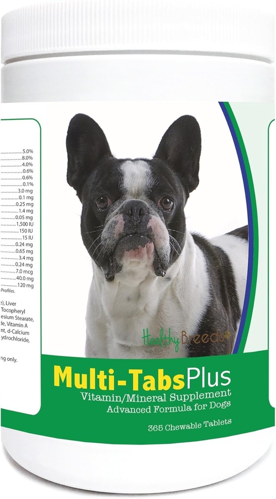 Terveet rodut Ranskan Bulldog Multi-Tabs Plus purutabletit 365