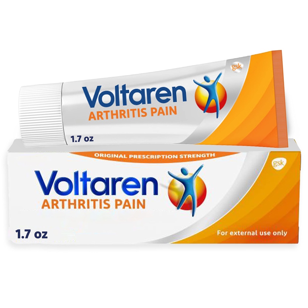 Voltaren Niveltulehdus Kipu Gel for Powerful Upperal arthritis Pain Relief Diklofenac, Ei reseptiä tarvitaan - 1,7 oz/50 g Putki