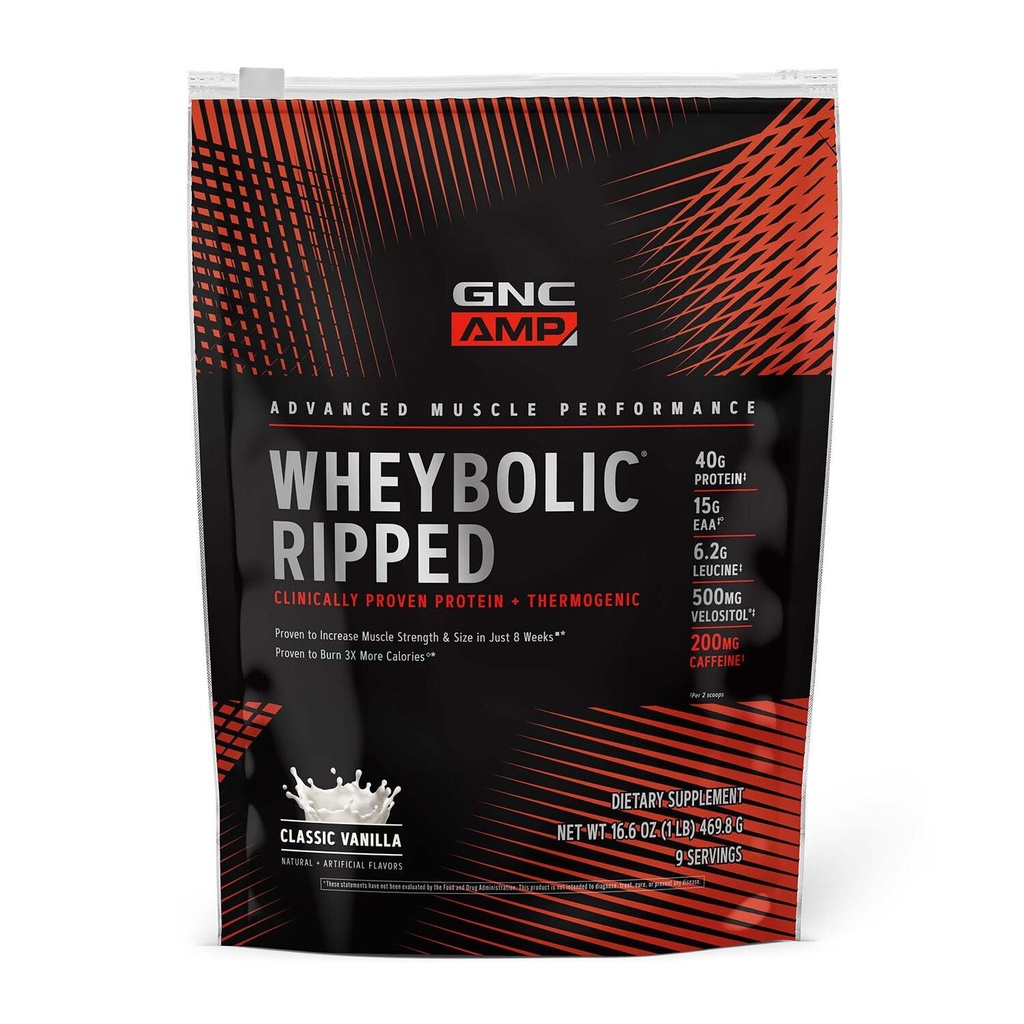 GNC AMP Wheybolic Ripped - Classic Vanilla (9 tarjoilua)