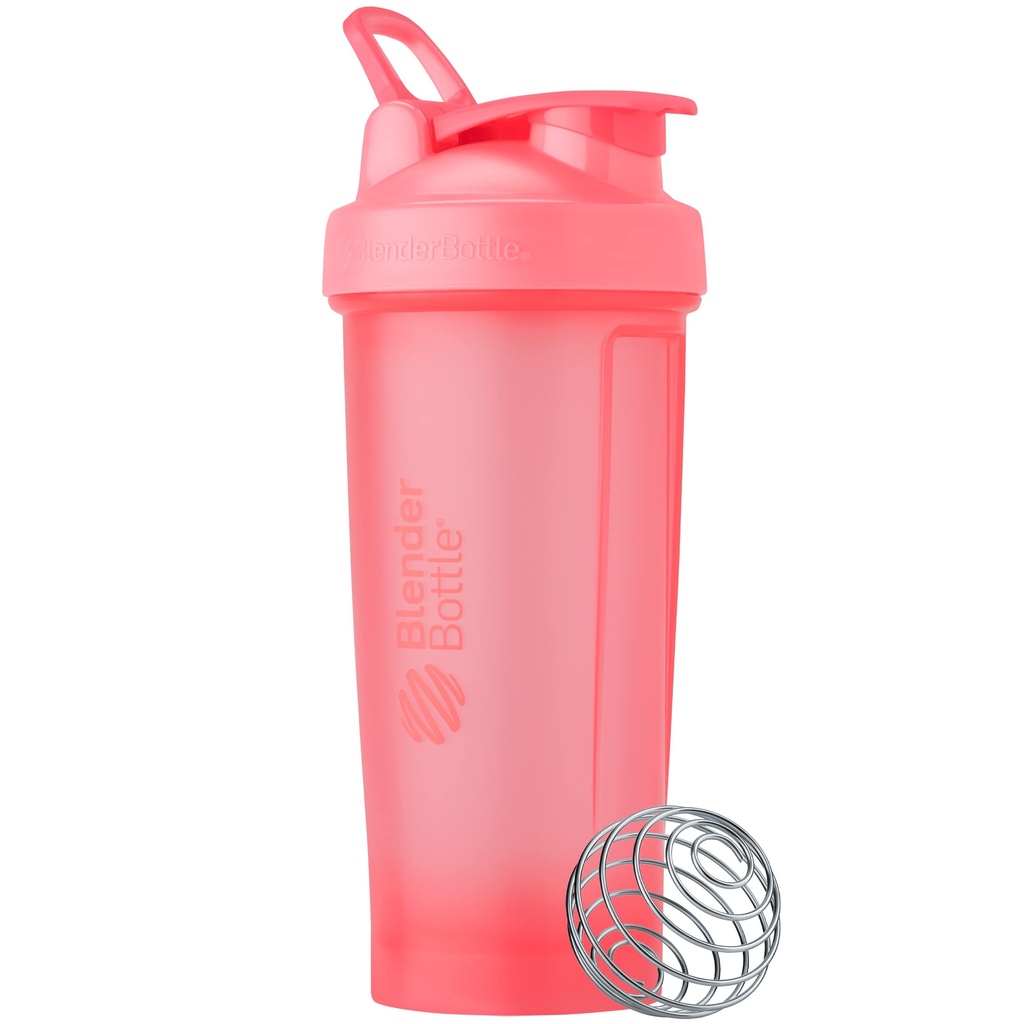 BlenderBottle Classic V2 Shaker Bottle Täydellinen proteiini Shakes ja pre harjoitus, 28-Aunce, vaaleanpunainen