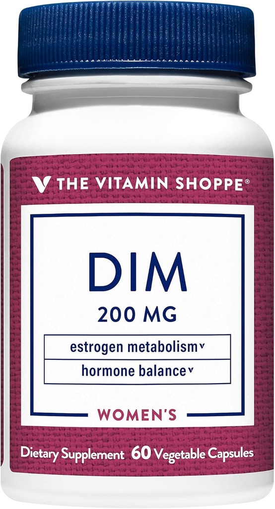 Vitamiini Shoppe DIM BioPerine - tukee hormonitasapaino & Estrogeeni aineenvaihdunta - 200 MG (60 kasvissyöjä kapselit)