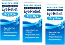 Bausch + Lomb Advanced Eye Relief, Lubricant Eye Drops for Dry, Kosteuttava & rauhoittava, Replenishes Kyynelten for Fast Relief, 0,5 Fl Oz