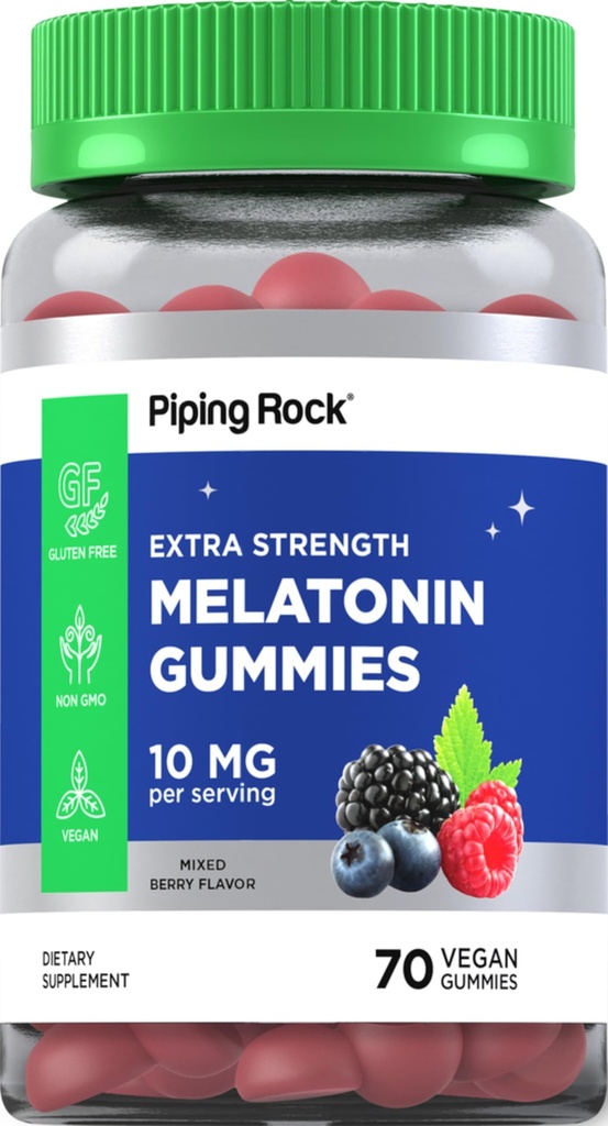 Piping Rock Melatonin Gummies 10mg ... 70 Count...