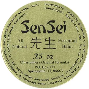 Christopherin alkuperäinen Formula Voide Mentol Rub .25 oz