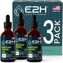 E2H Vegan Liquid Jodi - Kilpirauhasen tuki ja kognitiivinen toiminto - parantaa aineenvaihduntaa ja energiaa - Vegan - ei-GMO (3 pullot)
