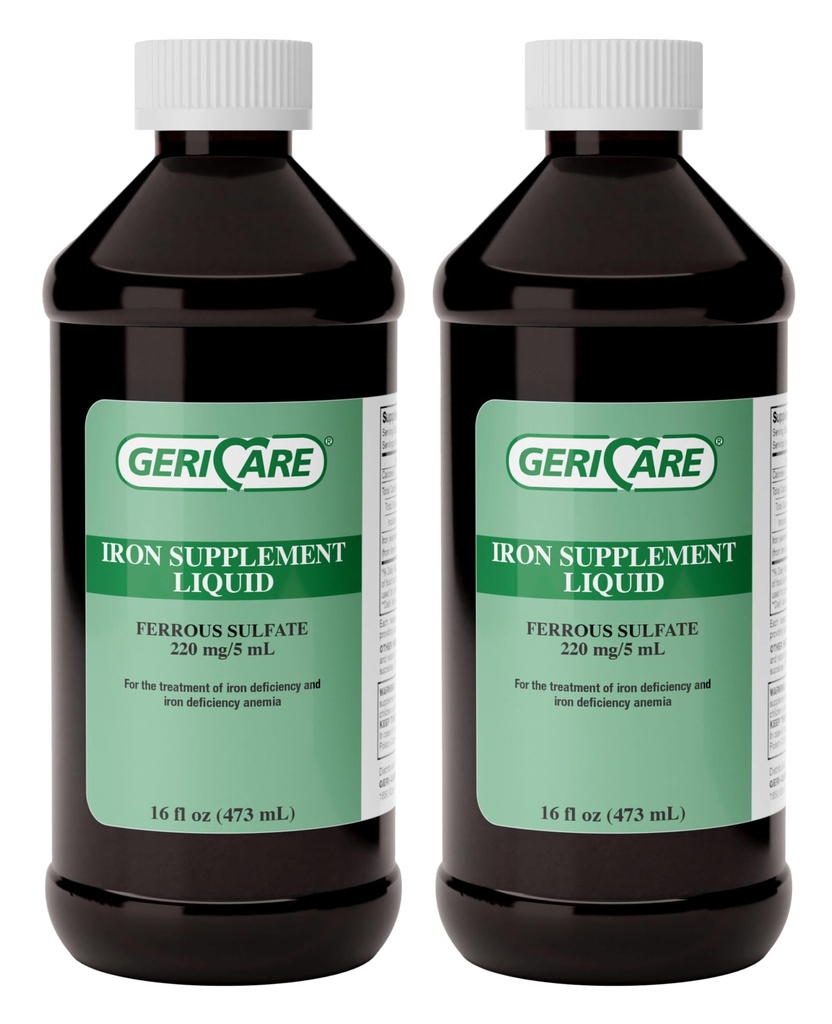 GeriCare 220 High Potency Liquid Iron Supplement 