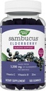 Nature's Way Sambucus Elderberry Gummies - Immuunitukilisä lapsille ja aikuisille* - Vitamiinit C, D3, Sinkki & antioksidantti tuki* - Gluteeniton & kasvissyöjä - 100 Gummies