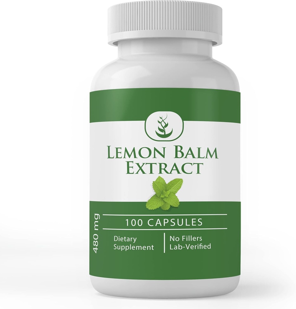 Puhdas Alkuperäinen ainesosat Lemon Balm uute (100 kapselia) Aina puhdas, ei lisäaineita tai täyteaineita