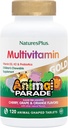 NaturesPlus Animal Parade Gold Lasten monivitamiini - valikoitu kirsikka, appelsiini ja viinirypäleen makuja - 120 Animal-muokattu purutabletti, pakkaus 3 - Vegan, Gluteeniton - 180 Yhteensä tarjoilua