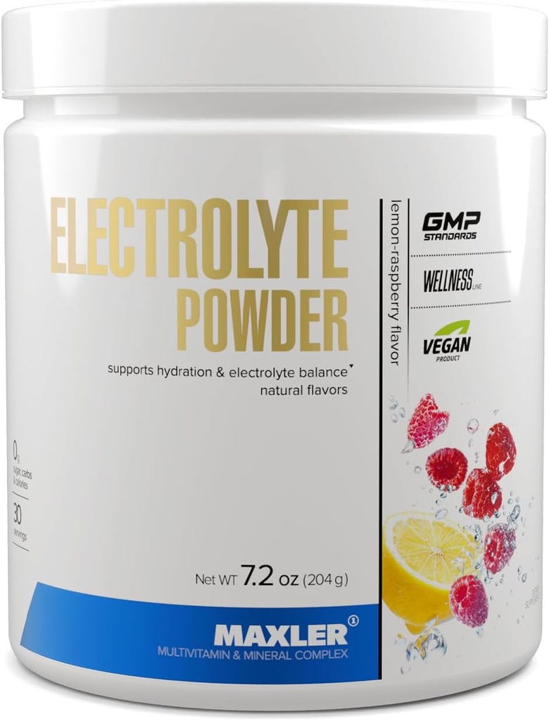Maxler Electrolyte Powder - Hydraation Powder Electrolyte Drink Mineral Complex - Keto Electrolytes Powder with Natural Makeutusaineet - 30 Tarjoilut - Sitruuna-vadelma