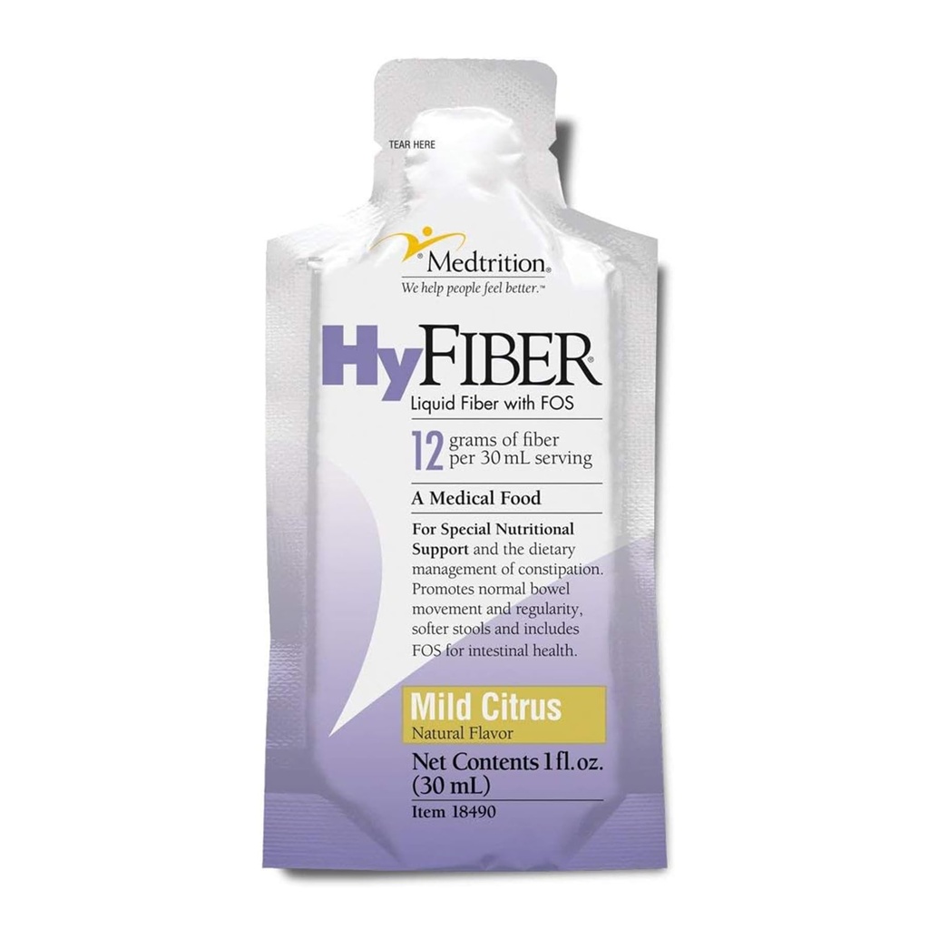 Medtrition HyFiber Daily Liquid Fiber for Standardity and Soft Stools, 12 grams Liukoinen kuitu, 1 fl oz 25 pakkaus