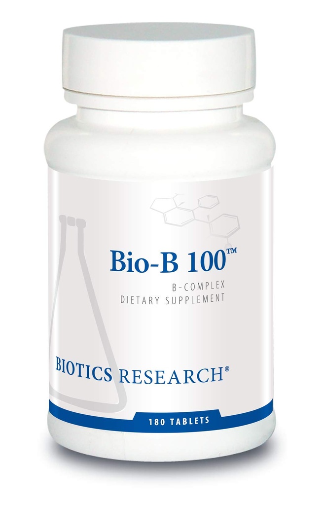 Biotics Research Bio B 100 - B-vitamiinikompleksi edistää energiaa ja terveyttä - 180 tablettia