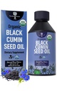 Organic Black Cumin Seed Oil-USDA-Cold Painettu jopa 6X Vahvempi Thymokinoni- Pure Nigella Sativa Cumin Seeds - Premium Supplement for Immunosupport, Antioxidantti, Calming, Iho ja hiukset (8,5 oz)