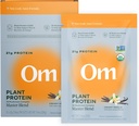 Om Master Blend Vegan Protein Powder, vanilja, 21g kasviproteiinia - Luomusieni täydentää 10 sieni Complex, Ashwagandha, BCAAs ja B12-vitamiini - Single Serve (10 kreivi)