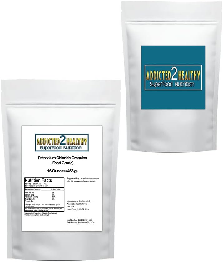 1 Pound Potassium Chloride Granules (Food Grade) - av Addicted 2 Healthy, 16.0 Ounce