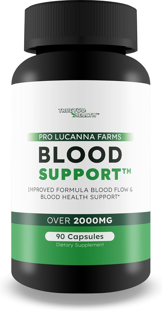 Pro Lucanna Farms Blood Support - Parannettu Formula Veren virtaus täydentää & Sokerin terveys Veren terveys tuki - Veren virtaus pillereitä - Verenkierron täydentää - Glukoosi Tuki täydentää veren pillereitä