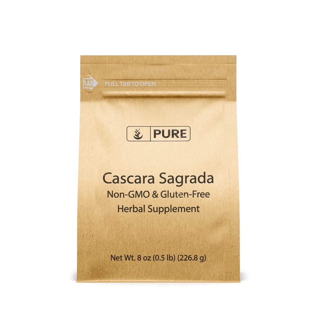 Rena ursprungliga ingredienser Cascara Sagrada (8oz) Non-GMO & Gluten-Free, Glycosides