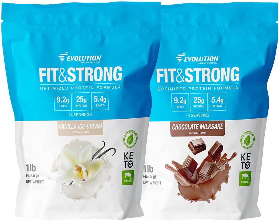 Evolution Advance Nutrition Fit & Strong - Pure Whey Protein Powder with BCAA, Natural Flavor 