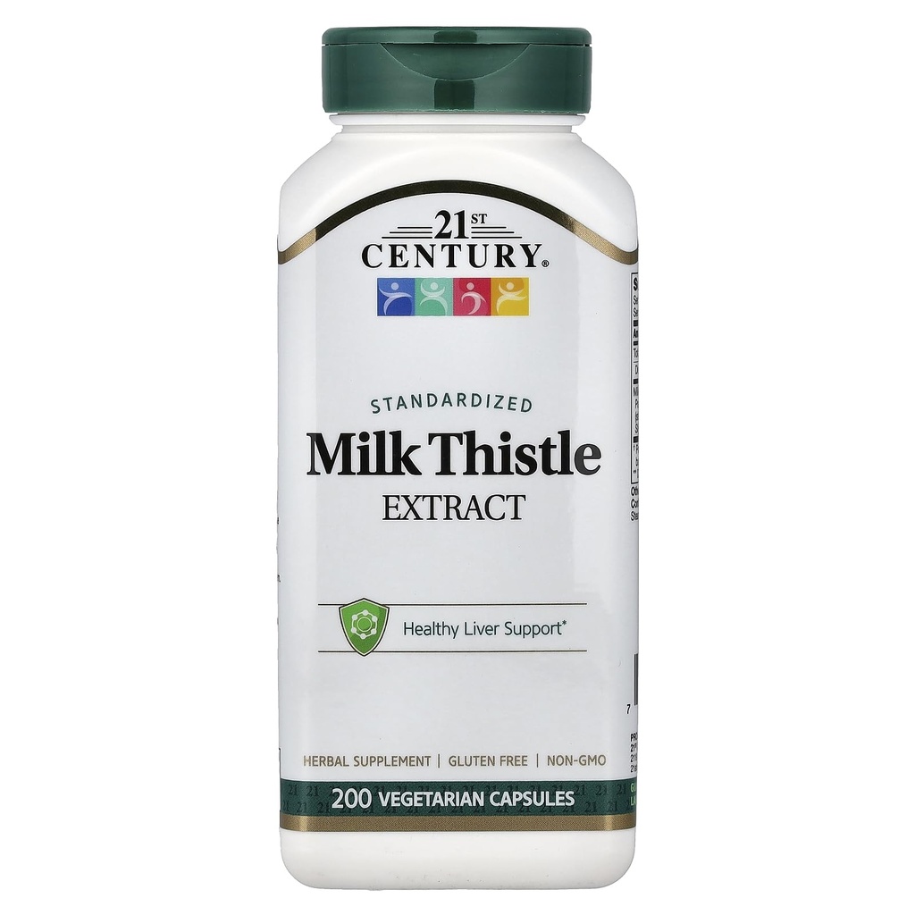 21. vuosisata Milk Thistle Extract Veg kapselit, 200