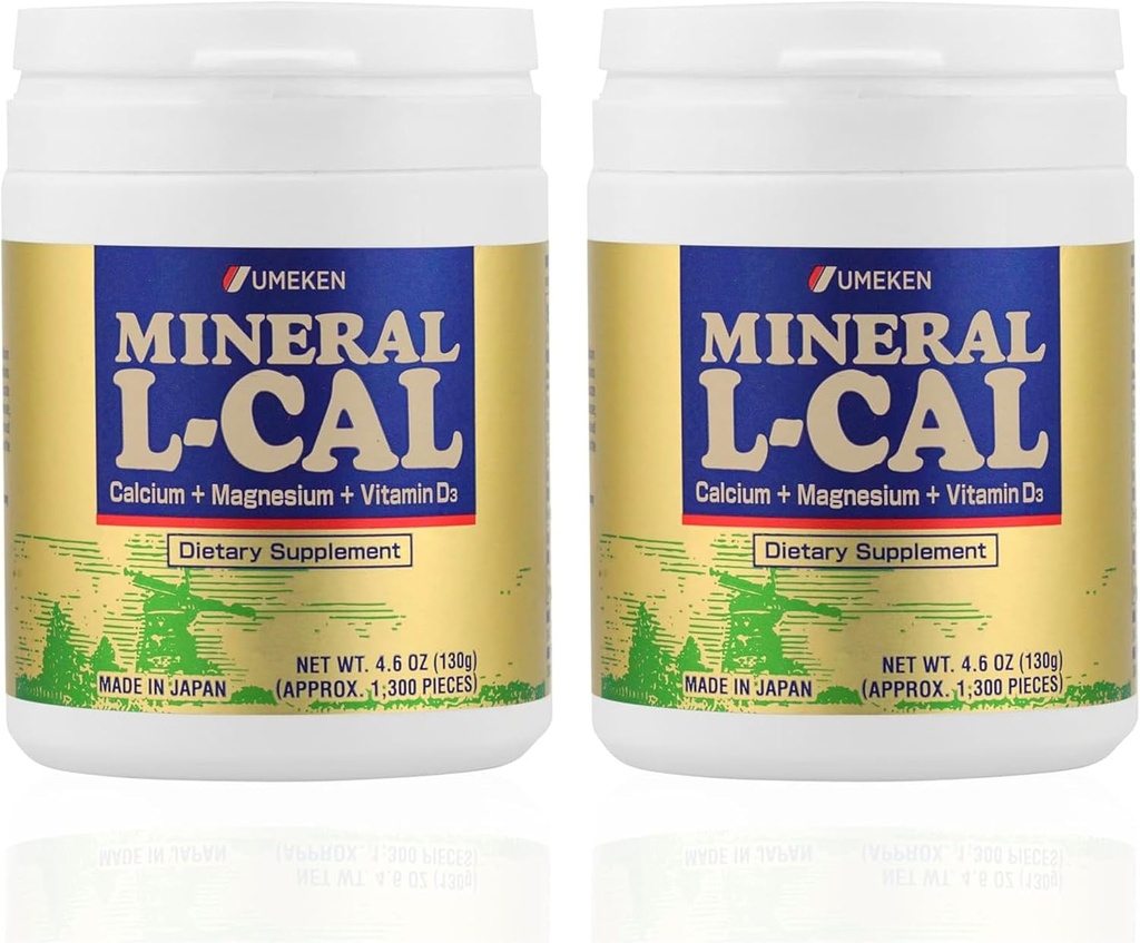 Mineraali L-Cal kalsium D3-vitamiinilla, 4 kuukauden saanti, vesiliukoinen pallomuoto magnesiumilla ja kivennäisaineilla, nopea absorboiva kalsium Magnesium D3-lisä, 1 300 palloa per pullo, 130 g Jokainen pakkaus 2