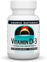 Source Naturals-vitamiini D-3, tukee luu- ja immuuniterveyttä*, 250 mikrog (10 000 IU) - 120 Softgels