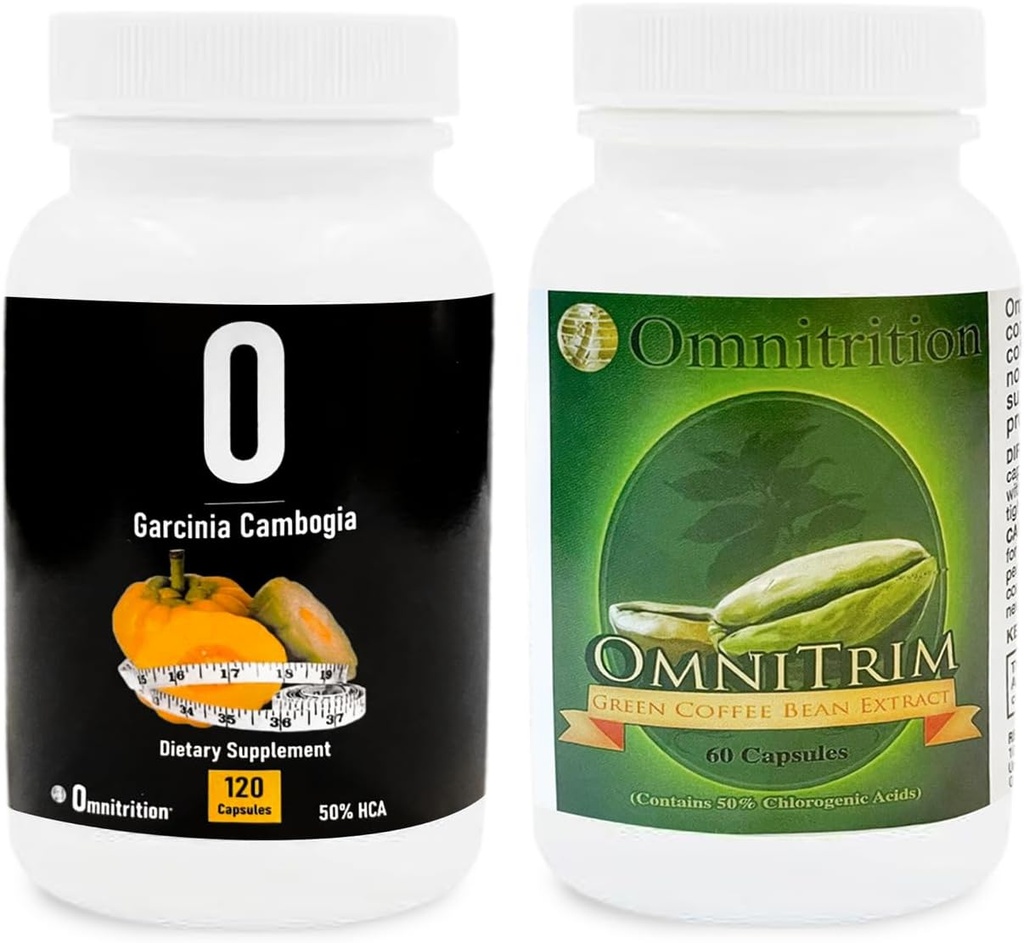 Omnitrition lisäravinteet Kit: Green Coffee Bean Extract (60 kapselia) ja Garcinia Cambogia (120 kasviskapselia) ... Antioksidantti-rikas elinvoimalle...