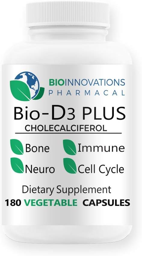 Bio-D3 Plus Boron Vitamin K2 Magnesium & Zink-Supports Cardiovascular Nerves Muscles Bone Teeth Gums Immune Health Tissue Repair Balance Hormones Metabolism 180 Vegan caps