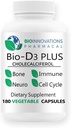 Bio-D3 Plus Boron Vitamin K2 Magnesium & Zink-Supports Cardiovascular Nerves Muscles Bone Teeth Gums Immune Health Tissue Repair Balance Hormones Metabolism 180 Vegan caps