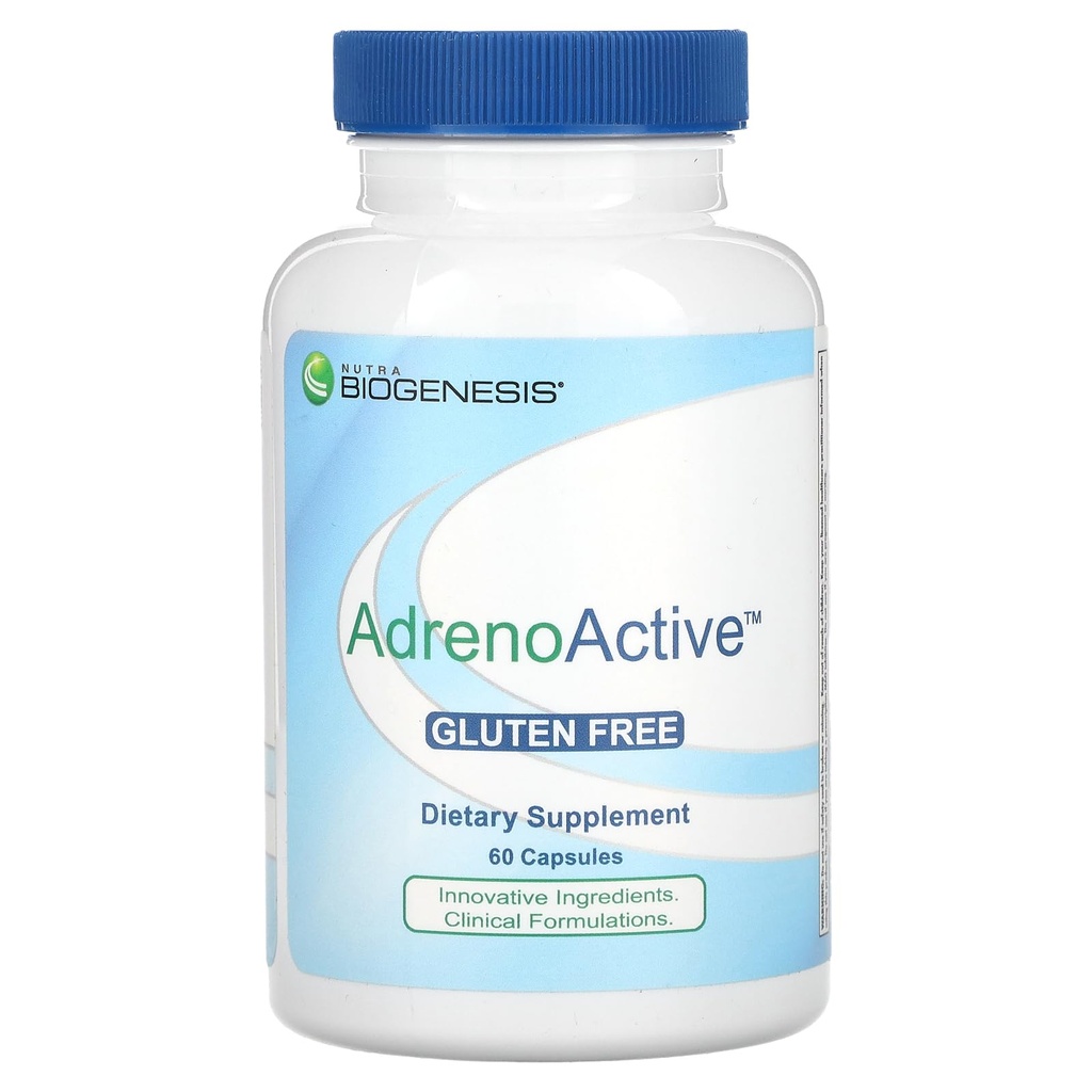 Nutra BioGenesis AdrenoActive - auttaa tukemaan terveellistä stressiä - Gluteeniton - 60 kapselia