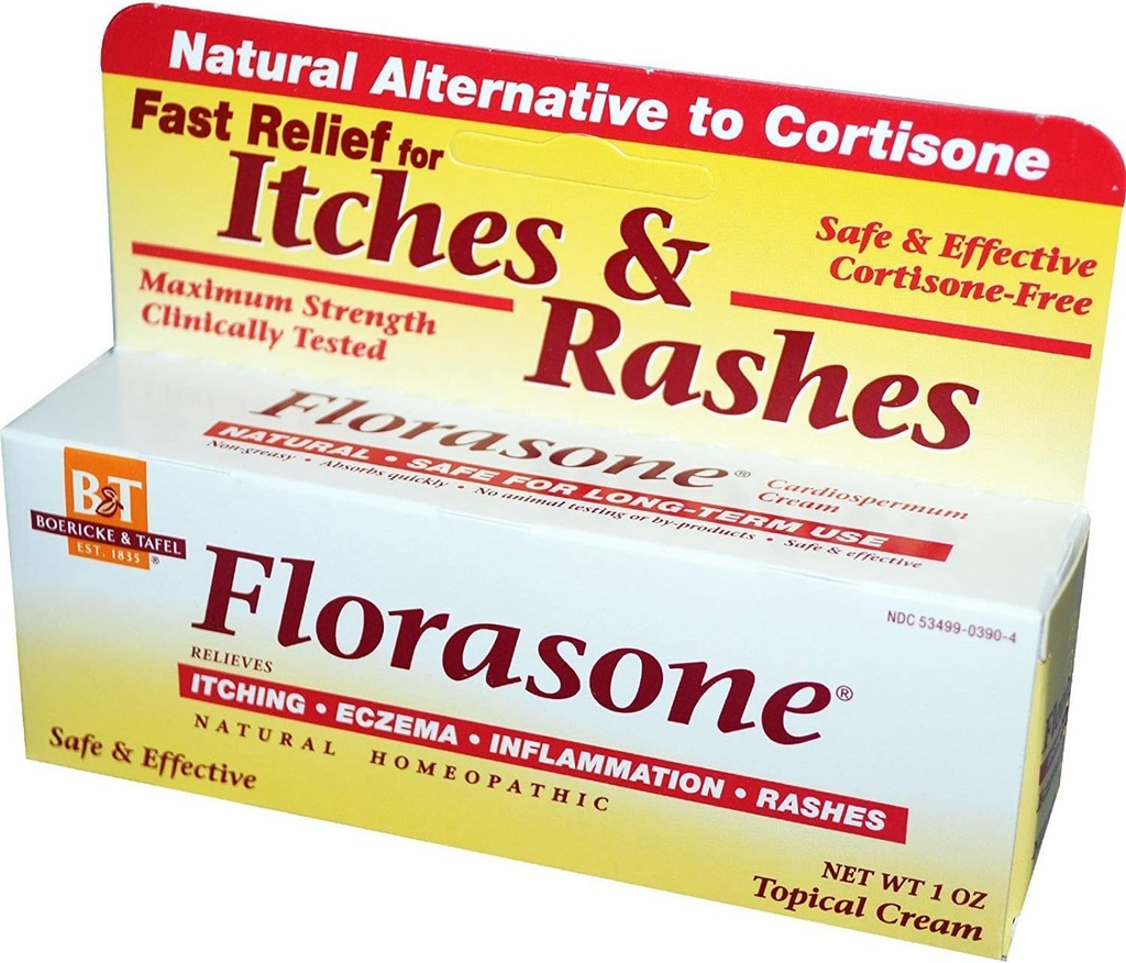 Boericke & Tafel Florasone Itches & Rashes Cream - 1 oz, 2 pakkaus
