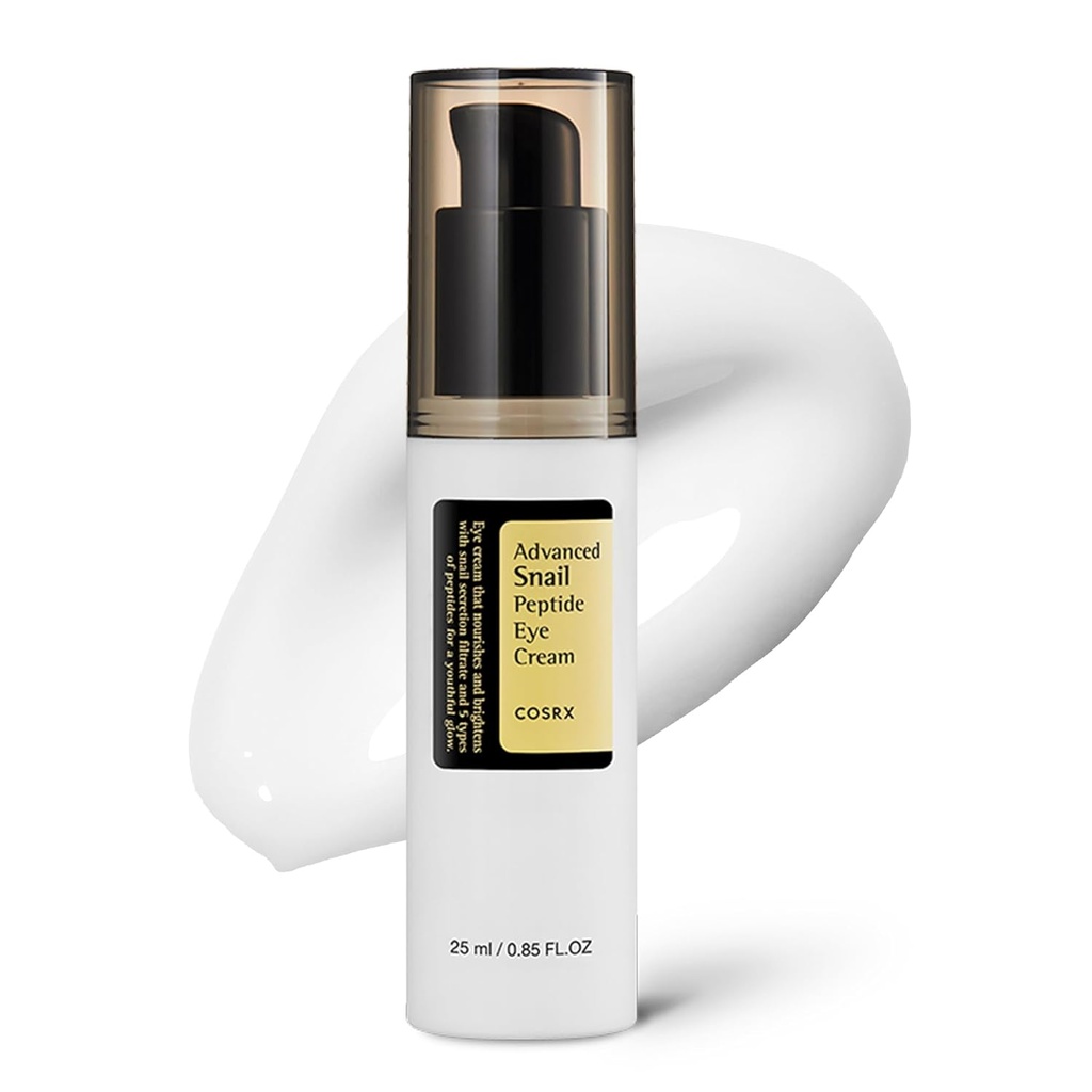 COSRX Etana Mucin Peptide Under Eye Cream, 0,84 fl oz, 73,7% etanamusiini ja niasinamidi, silmänhoito, silmäkerma anti-aging, tummat ympyrät, korealainen ihonhoito