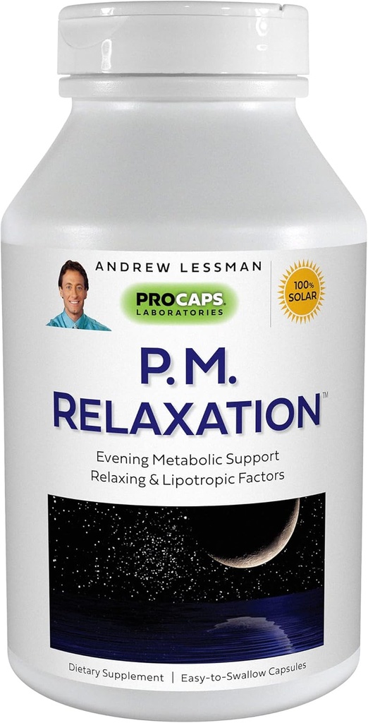 Andrew LESSMAN P.M. Rentoutuminen - 90 kapselia - Natural Support for Gentle Lepoful Sleep with Melatoniini, Valerian, Passionflower, Humat, Kamomilla. Ei aamun ahneus Pieni helppo niellä kapselit