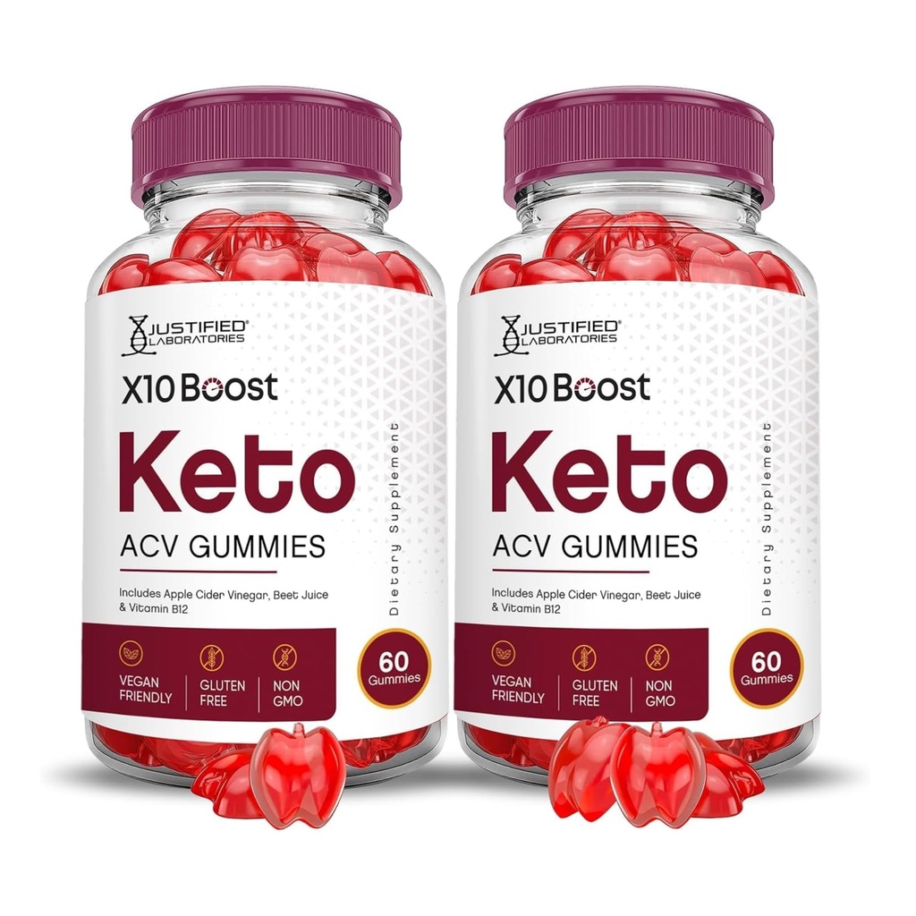 Justized Laboratories (2 Pack X10 Boots Keto ACV Apple Siideri Viinietikka Boost Formuloitu Pomegranaattinen Beet Juice Powder B12 Vegan Non GMO 120 Gummies