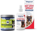 Vetericyn All-in 1 Monitoiminen koira täydentää ja Vetericyn Plus Hot Spot Spray
